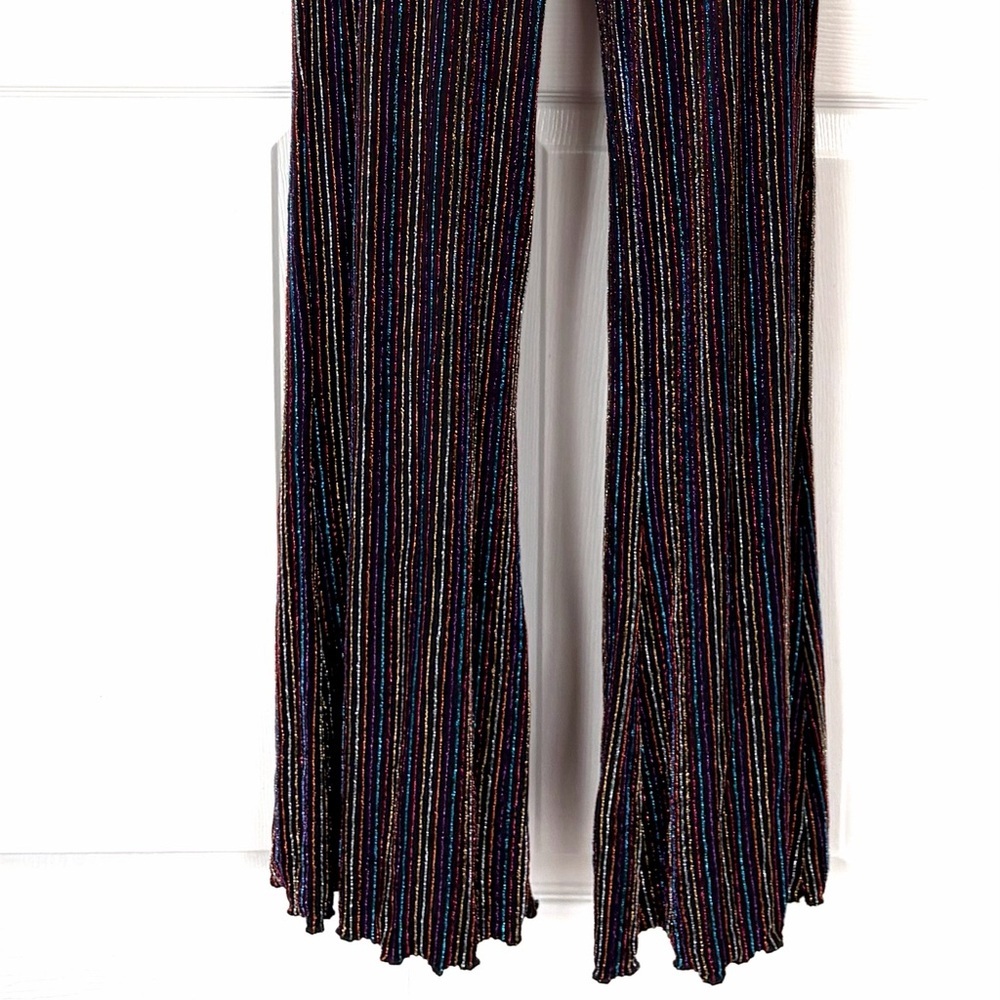 REVOLVE House of Harlow 1960 Lora Pants in Noir Flare Metalic Stripes size Small - Picture 4 of 13